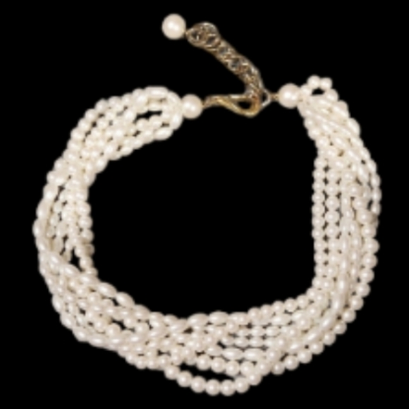 Multi Strand faux pearls nwot - Picture 1 of 2